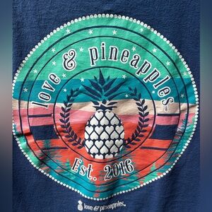 Love and Pineapples Multicolor Pineapple Graphic Tee